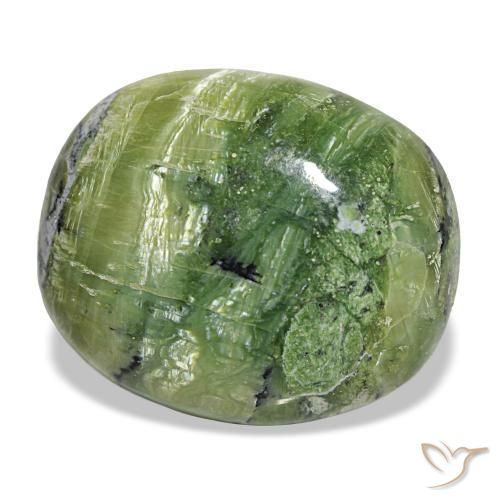 Ópalo verde natural de 27,02 ct, corte cojín, opaco
