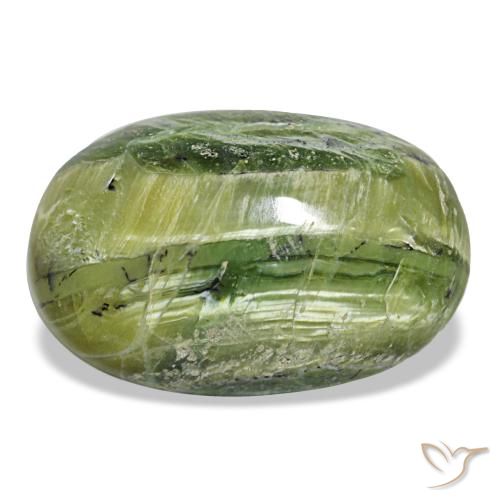 Ópalo verde natural de 22,11 ct, corte óvalo, opaco