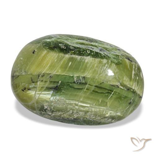 Ópalo verde natural de 22,11 ct, corte óvalo, opaco