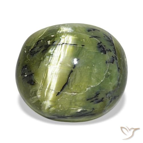 Ópalo verde natural de 9,32 ct, corte óvalo, opaco