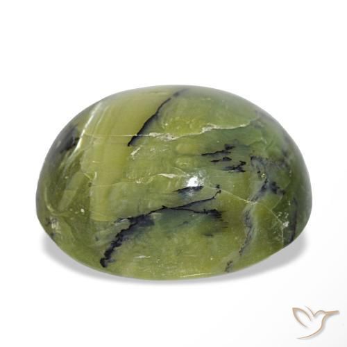 Ópalo verde natural de 9,32 ct, corte óvalo, opaco