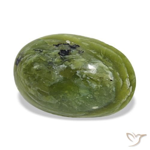 Ópalo verde natural de 8,71 ct, corte óvalo, opaco