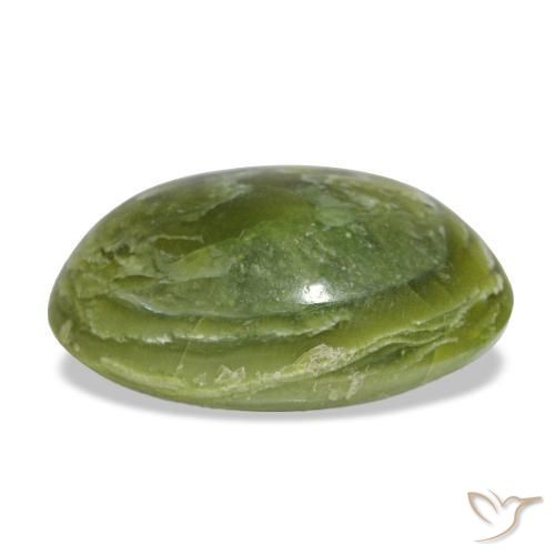 Ópalo verde natural de 8,71 ct, corte óvalo, opaco