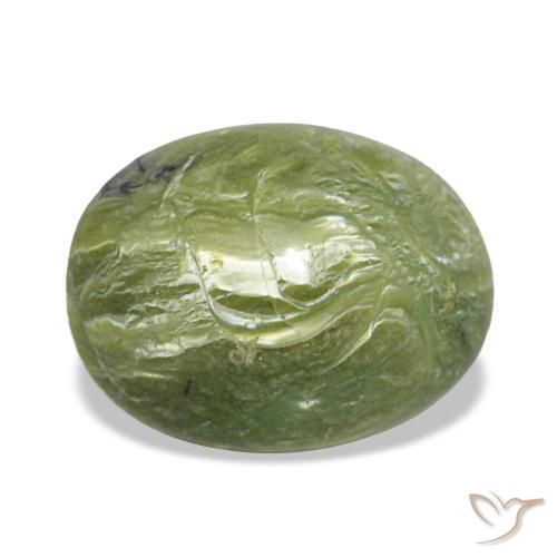 Ópalo verde natural de 1,90 ct, corte óvalo, opaco