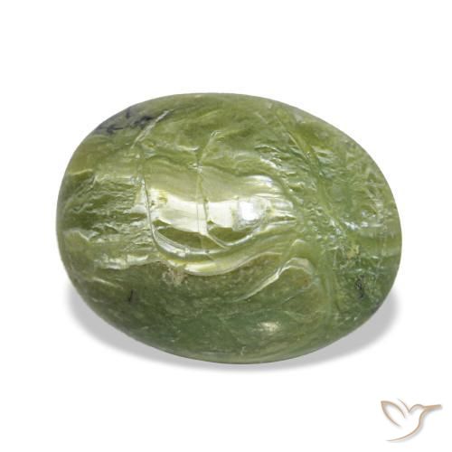 Ópalo verde natural de 1,90 ct, corte óvalo, opaco