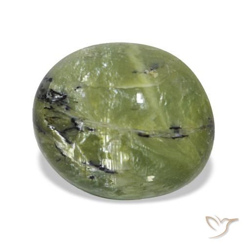 Ópalo verde natural de 2,59 ct, corte óvalo, opaco