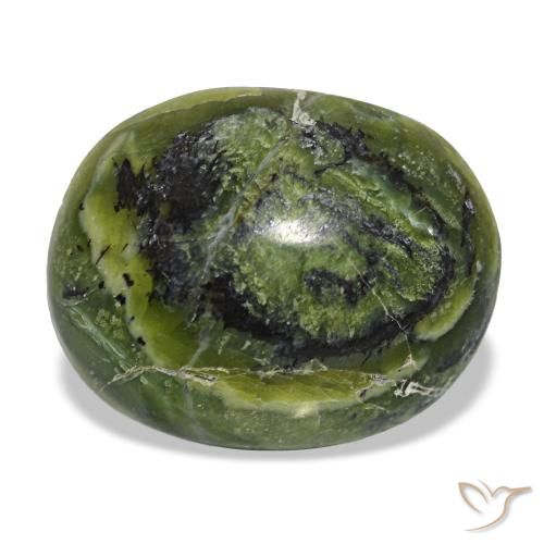 Ópalo verde natural de 8,91 ct, corte óvalo, opaco