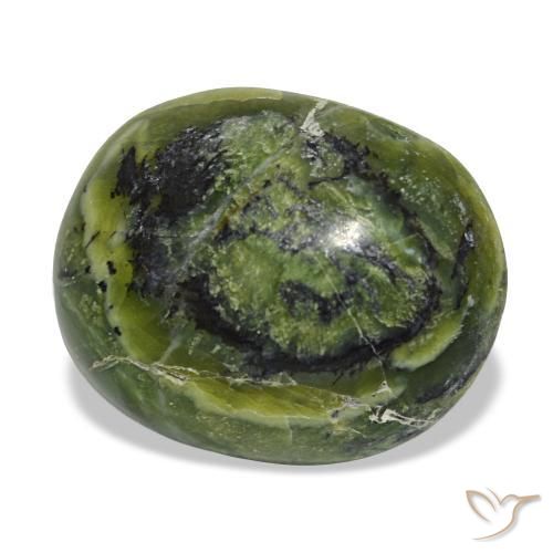 Ópalo verde natural de 8,91 ct, corte óvalo, opaco