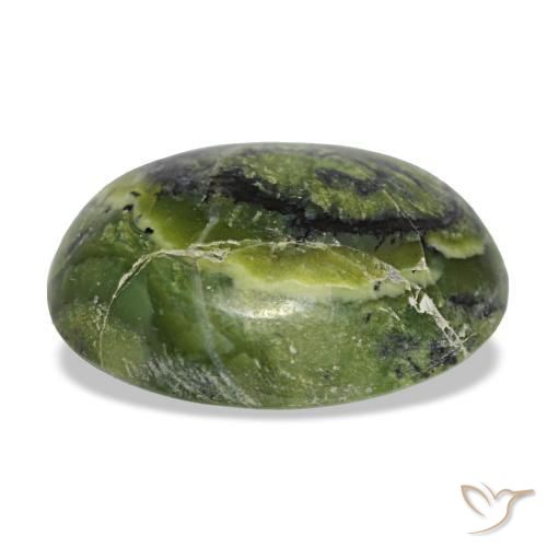 Ópalo verde natural de 8,91 ct, corte óvalo, opaco