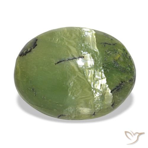 Ópalo verde natural de 4,21 ct, corte óvalo, opaco