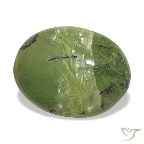Ópalo verde natural de 4,21 ct, corte óvalo, opaco