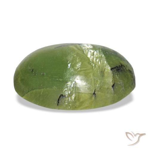 Ópalo verde natural de 4,21 ct, corte óvalo, opaco