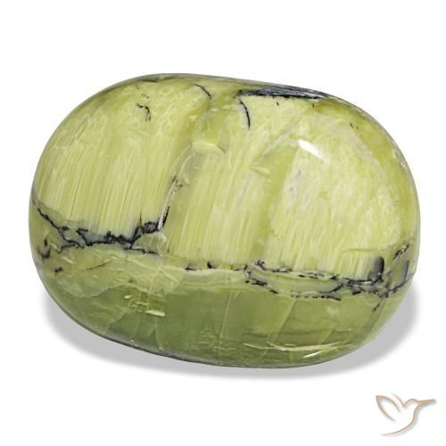 Ópalo verde natural de 30,92 ct, corte cojín, opaco