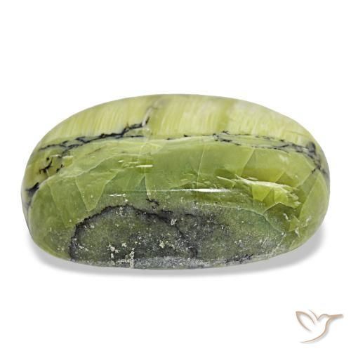 Ópalo verde natural de 30,92 ct, corte cojín, opaco