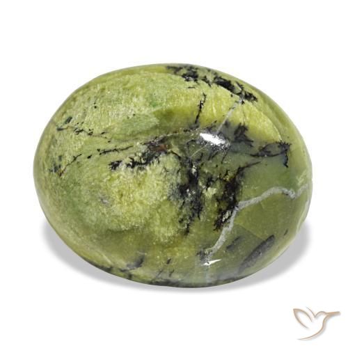 Ópalo verde natural de 8,98 ct, corte óvalo, opaco