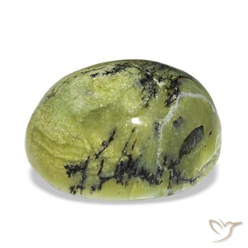 Ópalo verde natural de 8,98 ct, corte óvalo, opaco