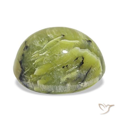 Ópalo verde natural de 5,43 ct, corte óvalo, opaco