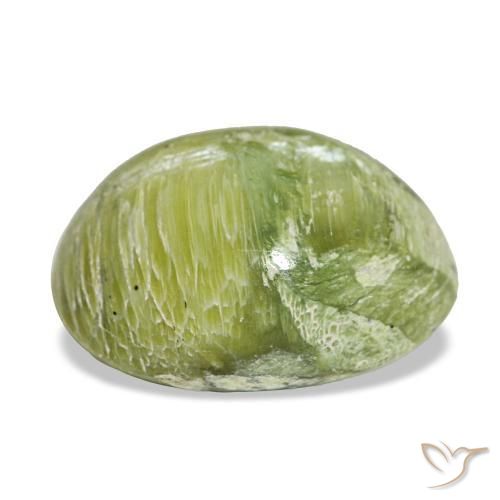 Ópalo verde natural de 7,16 ct, corte óvalo, opaco