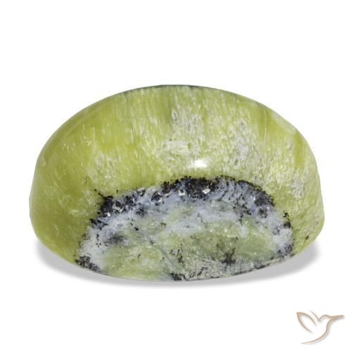 Ópalo verde natural de 4,62 ct, corte óvalo, opaco