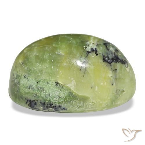 Ópalo verde natural de 16,97 ct, corte óvalo, opaco