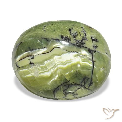 Ópalo verde natural de 8,19 ct, corte óvalo, opaco