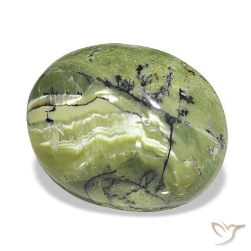 Ópalo verde natural de 8,19 ct, corte óvalo, opaco