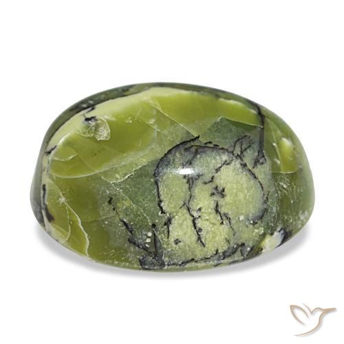 Ópalo verde natural de 8,19 ct, corte óvalo, opaco