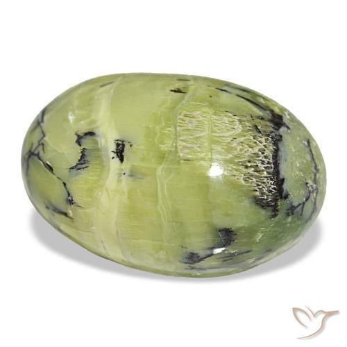 Ópalo verde natural de 14,50 ct, corte óvalo, opaco