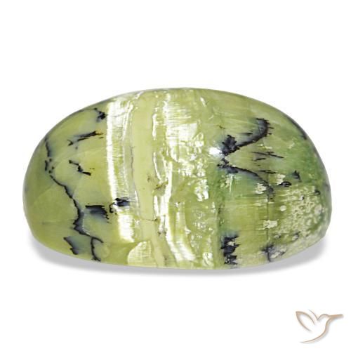 Ópalo verde natural de 14,50 ct, corte óvalo, opaco