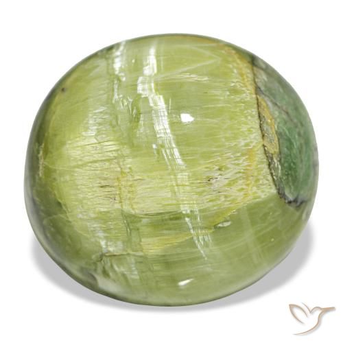 Ópalo verde natural de 17,84 ct, corte óvalo, opaco