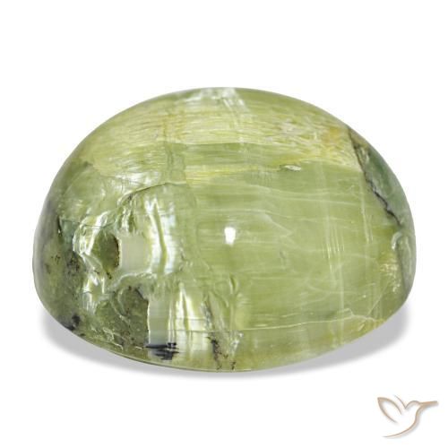 Ópalo verde natural de 17,84 ct, corte óvalo, opaco