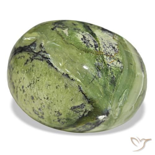 Ópalo verde natural de 15,89 ct, corte óvalo, opaco