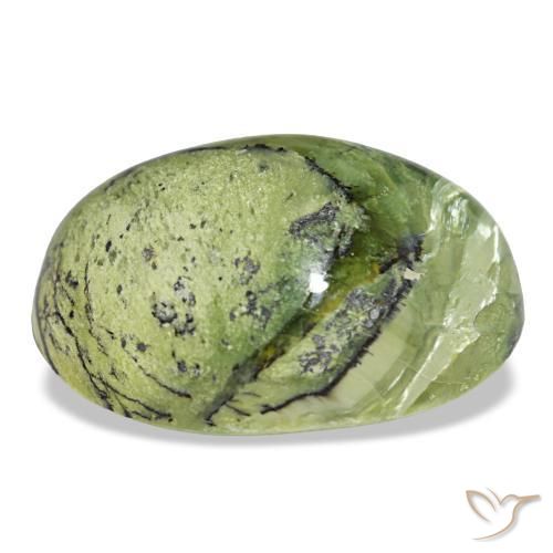 Ópalo verde natural de 15,89 ct, corte óvalo, opaco