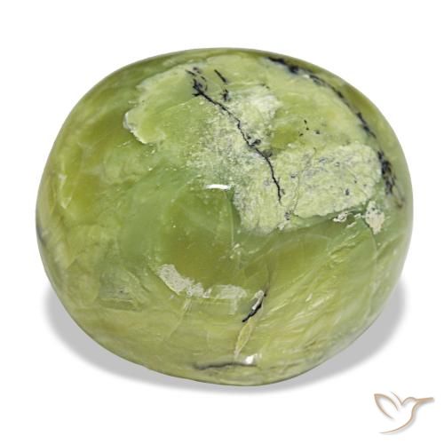 Ópalo verde natural de 18,56 ct, corte óvalo, opaco