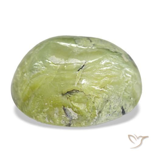 Ópalo verde natural de 18,56 ct, corte óvalo, opaco