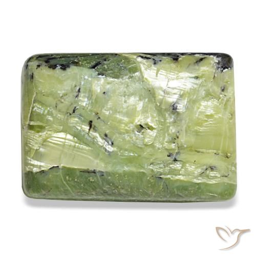 Ópalo verde natural de 31,09 ct, baguette, opaco