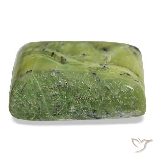 Ópalo verde natural de 31,09 ct, baguette, opaco