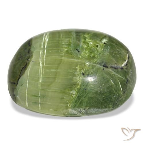 Ópalo verde natural de 32,39 ct, corte cojín, opaco