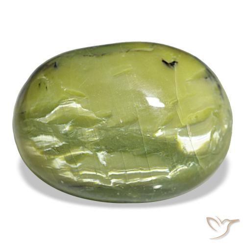 Ópalo verde natural de 38,44 ct, corte óvalo, opaco