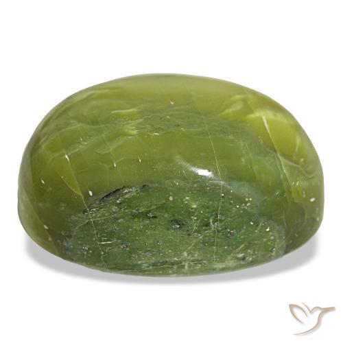 Ópalo verde natural de 38,44 ct, corte óvalo, opaco