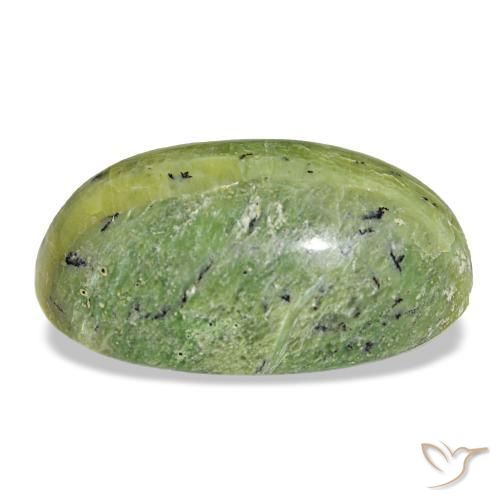 Ópalo verde natural de 17,52 ct, corte óvalo, opaco