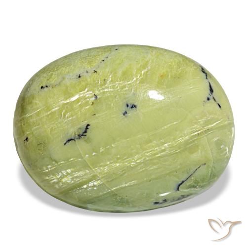 Ópalo verde natural de 36,45 ct, corte óvalo, opaco