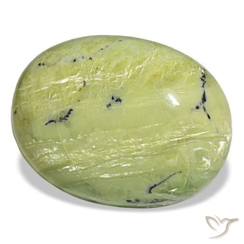 Ópalo verde natural de 36,45 ct, corte óvalo, opaco
