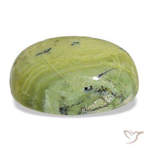 Ópalo verde natural de 36,45 ct, corte óvalo, opaco
