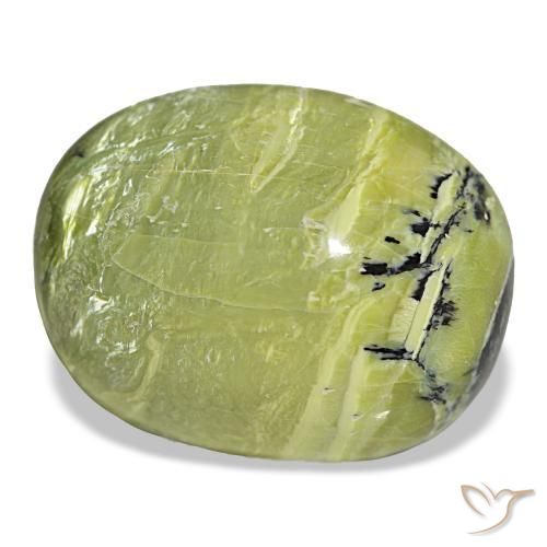 Ópalo verde natural de 26,42 ct, corte óvalo, opaco
