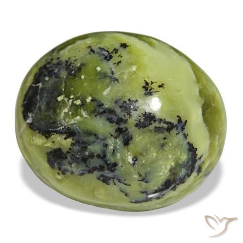 Ópalo verde natural de 34,72 ct, corte óvalo, opaco