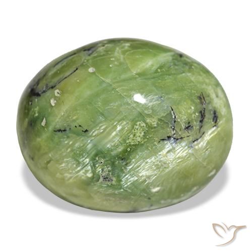Ópalo verde natural de 27,05 ct, corte óvalo, opaco