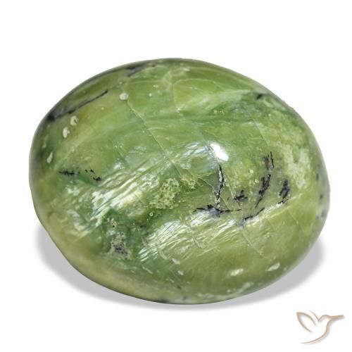 Ópalo verde natural de 27,05 ct, corte óvalo, opaco