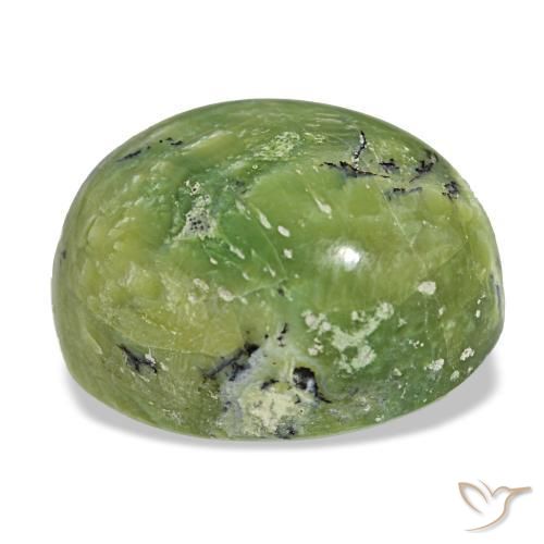 Ópalo verde natural de 27,05 ct, corte óvalo, opaco