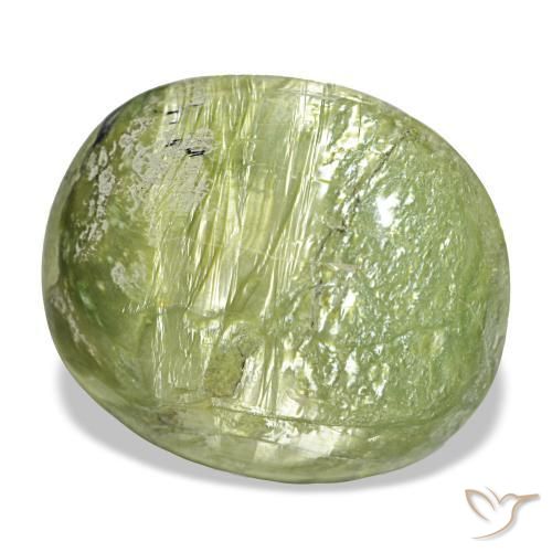 Ópalo verde natural de 25,50 ct, corte óvalo, opaco
